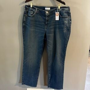 Super Stretch Signature Fit Straight Midrise Lane Bryant Plus size 22 Blue Jeans